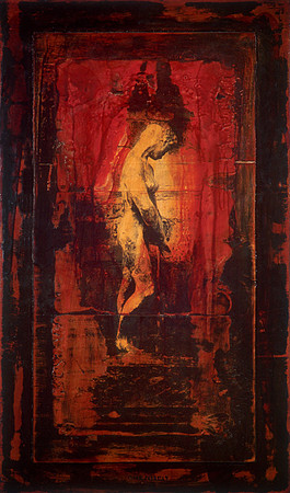 red fountain girl